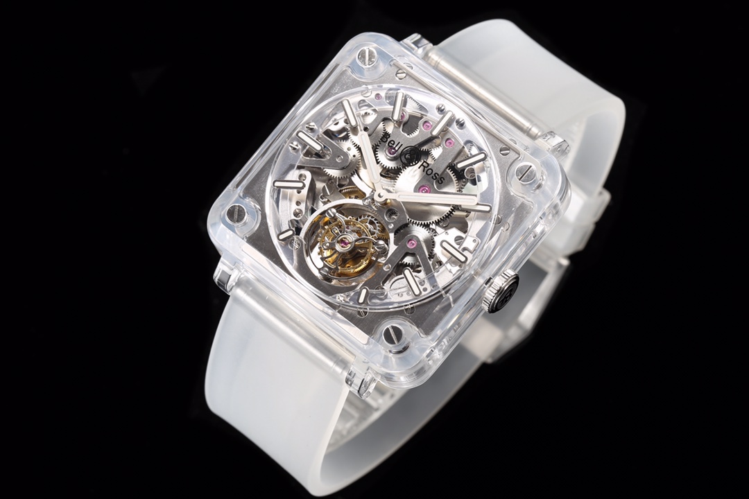 Bell & Ross BR fully transparent tourbillon watch - Replica Factory
