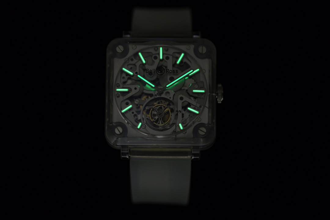 Bell & Ross BR fully transparent tourbillon watch - Replica Factory