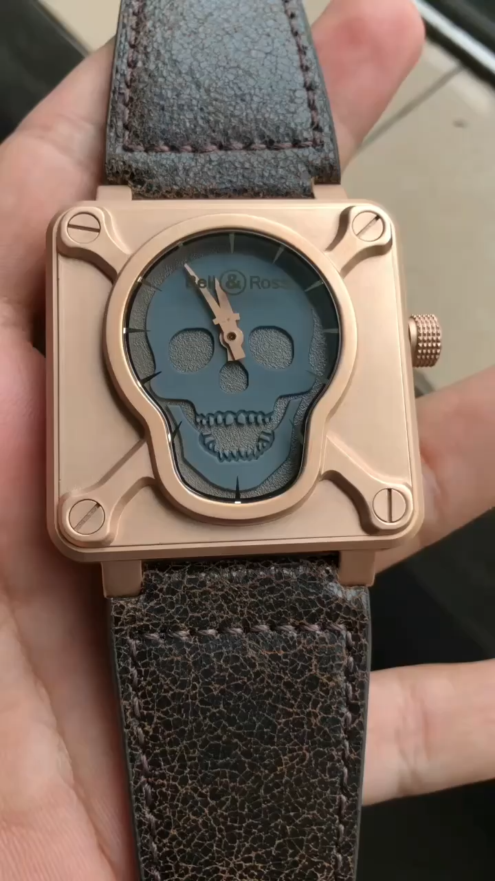 Bell & Ross BR0192-SKULL-BR BR 01 Skull Bronze 46 mm Watch - Replica Factory