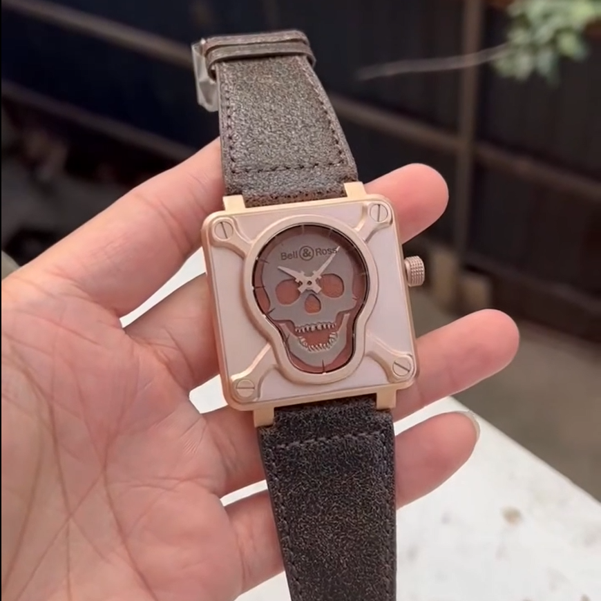 Bell & Ross BR0192-SKULL-BR BR 01 Skull Bronze 46 mm Watch - Replica Factory