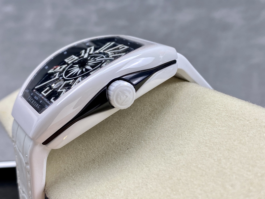 Swiss Franck Muller Framulan V45 White Ceramic Yacht Model White Arabic Numerals - Replica Factory