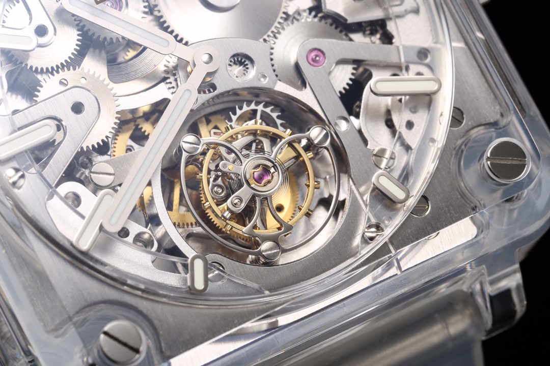 Bell & Ross BR fully transparent tourbillon watch - Replica Factory