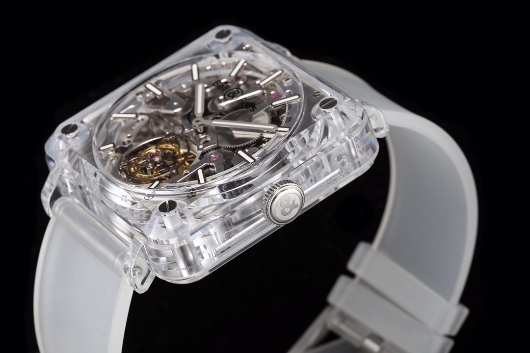 Bell & Ross BR fully transparent tourbillon watch - Replica Factory