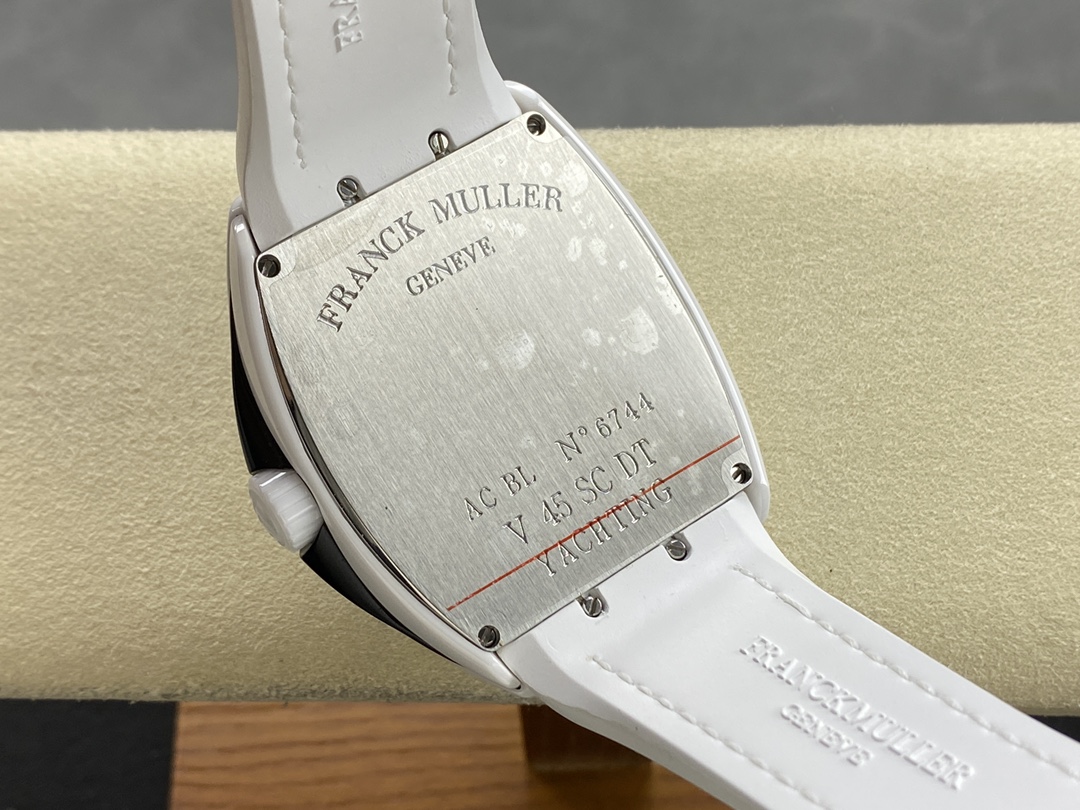 Swiss Franck Muller Framulan V45 White Ceramic Yacht Model White Arabic Numerals - Replica Factory