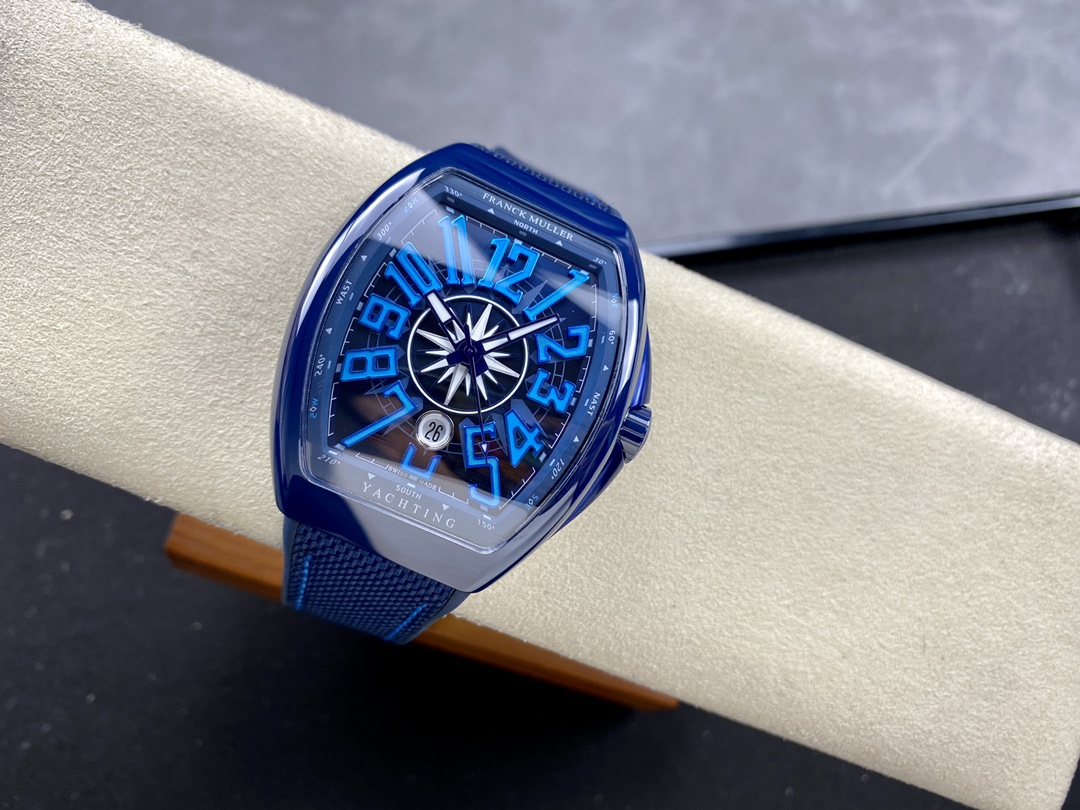 Swiss Franck Muller Framulan V45 Ceramic Yacht Model Blue 45mm - Replica Factory