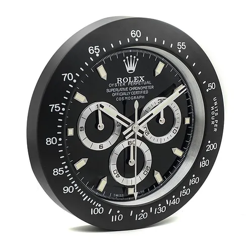 Rolex Daytona Black Wall Clock