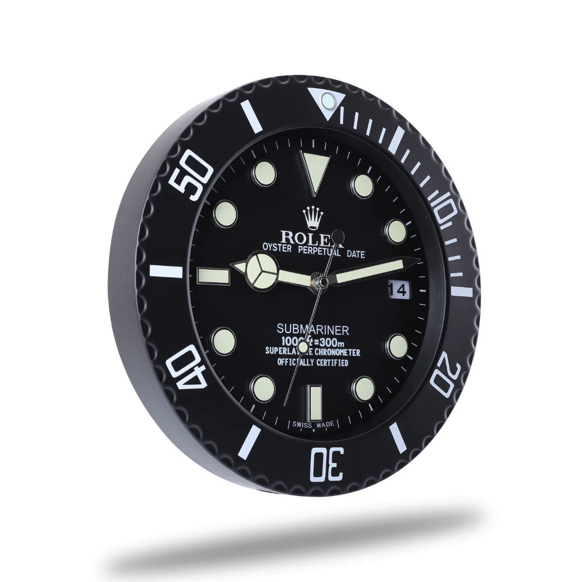 Rolex Submariner Vintage Black Wall Clock