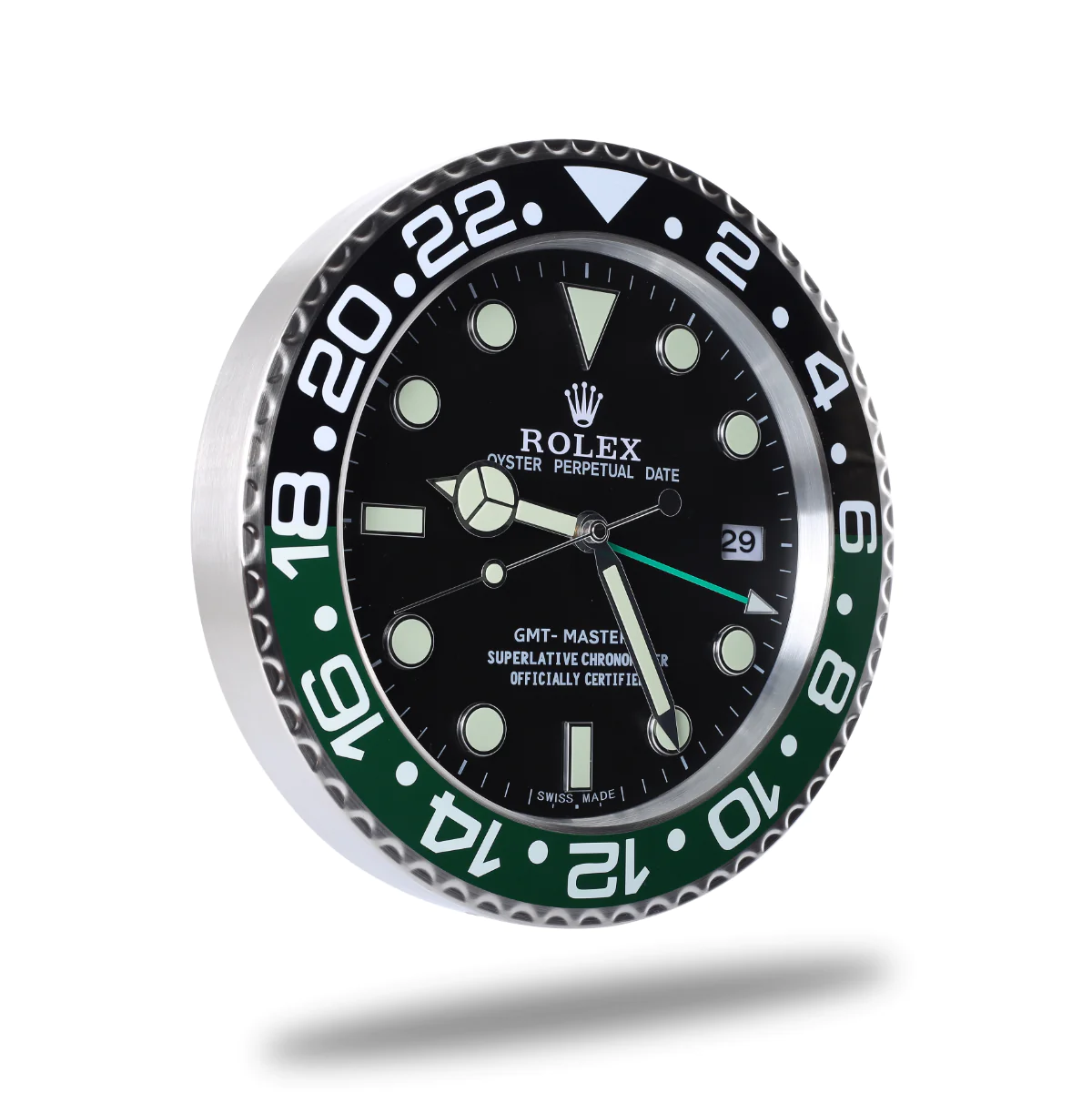 Rolex GMT Master Black & Green Wall Clock