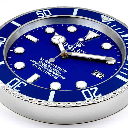 Rolex Submariner Blue Wall Clock