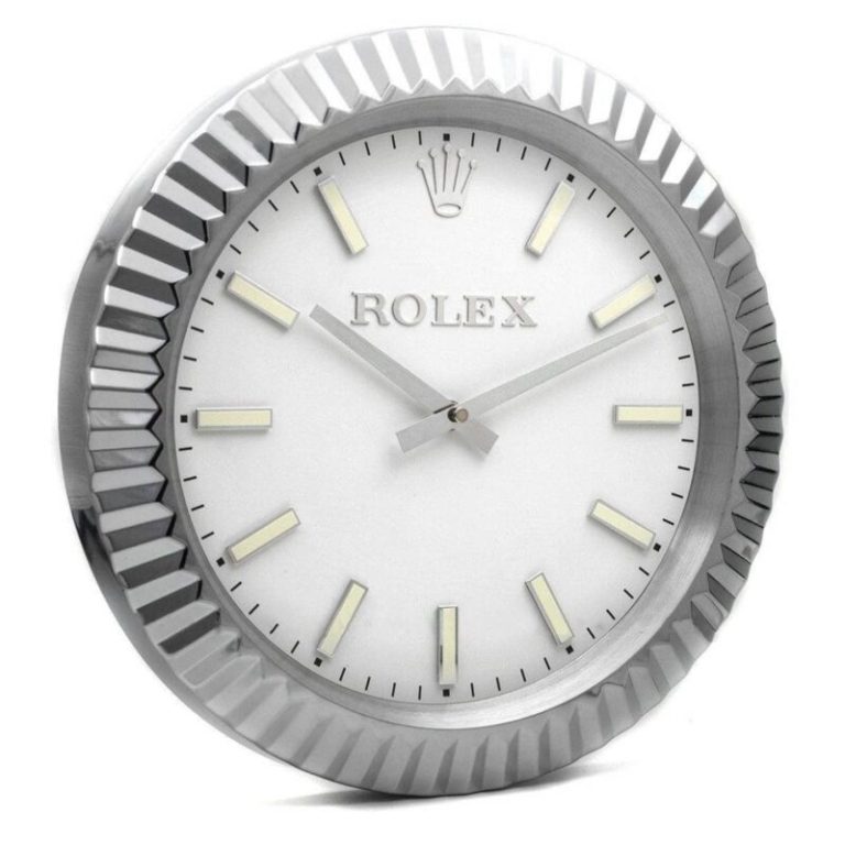 Rolex Presidential Classic Steel Luminous Dial Wall Clock