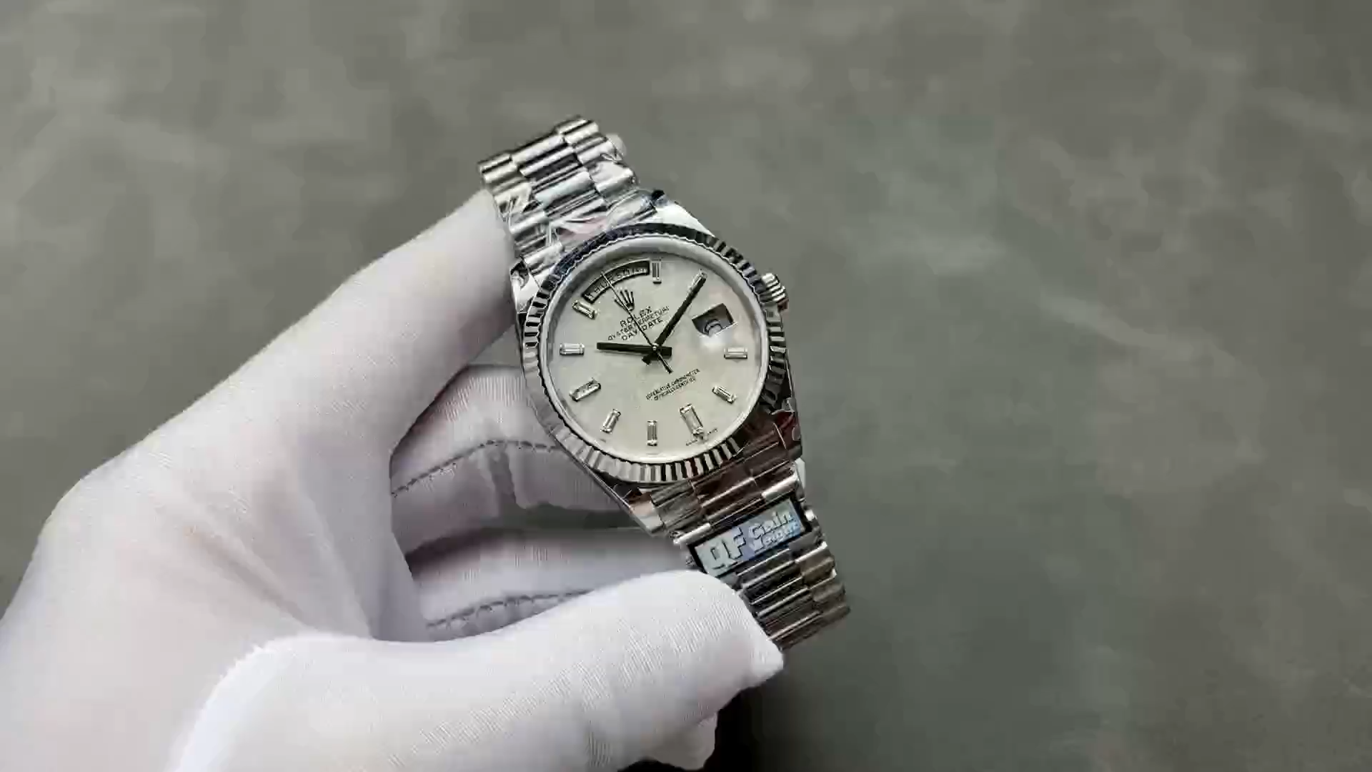 Rolex Day-Date 228239 Meteorite Grey Dial Fluted Bezel 40mm Mens Replica Watch - Replica Factory