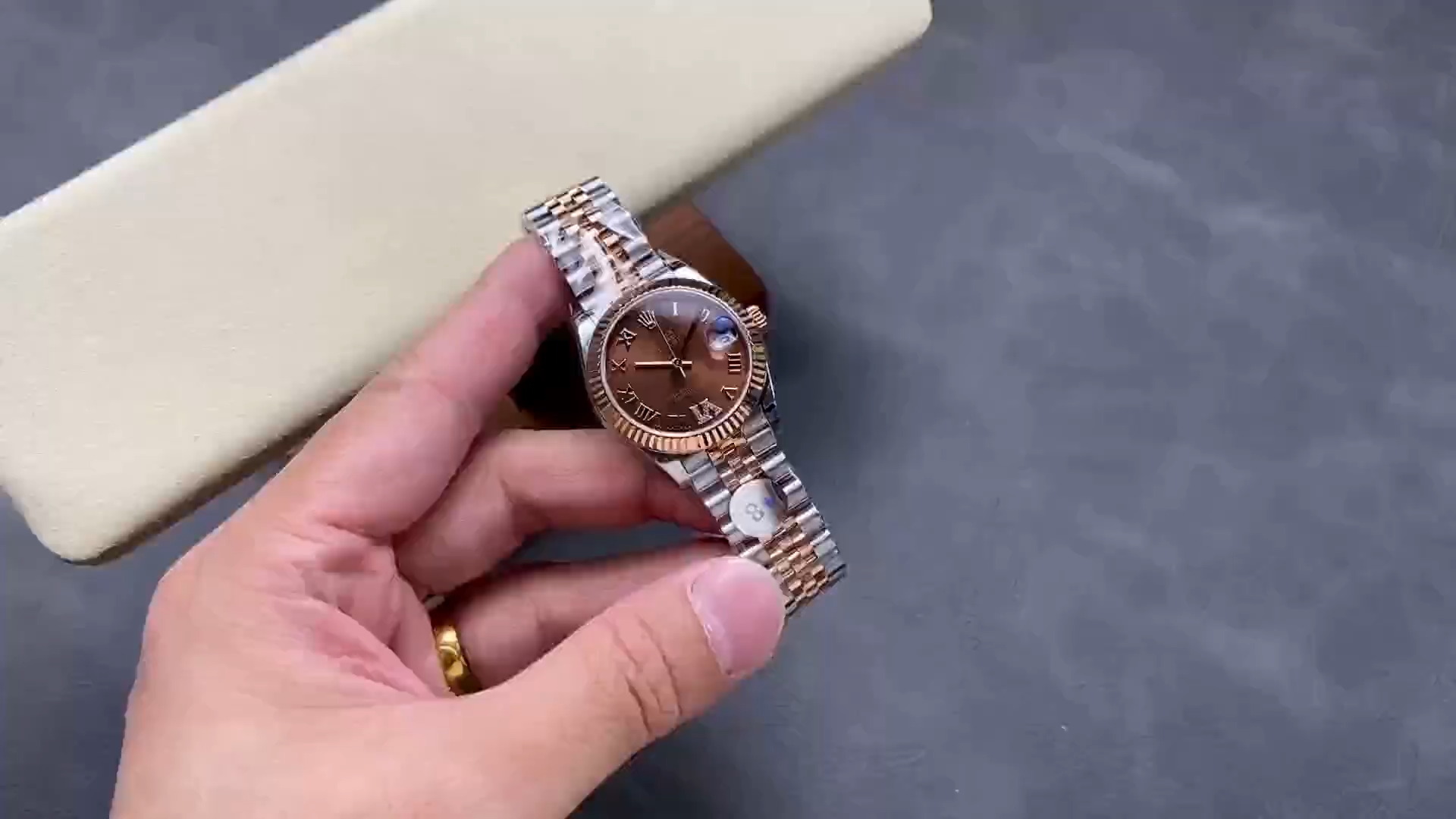 Rolex Datejust 31mm Rose Gold 278271 0004 Chocolate Roman VI Jubilee - Replica Factory