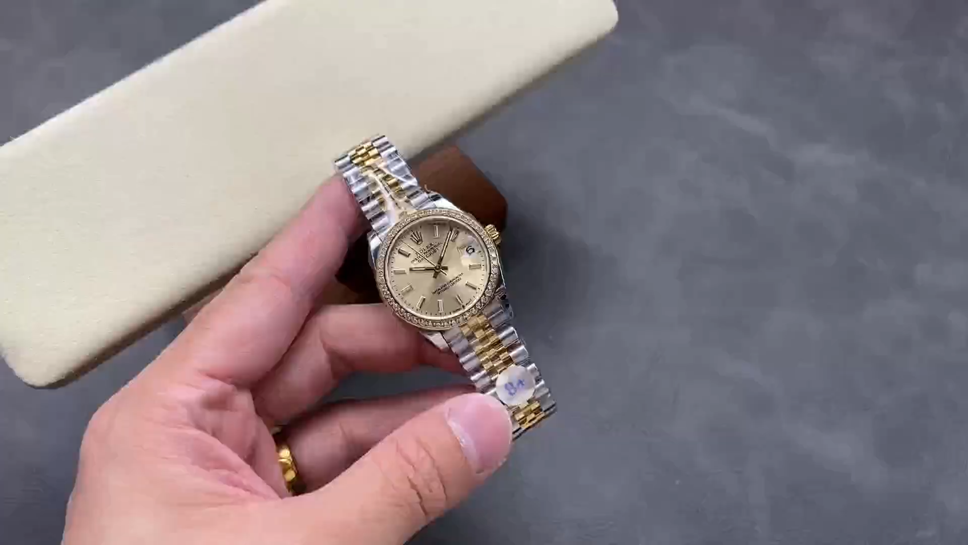 Rolex Datejust 31mm Stainless Steel and Yellow Gold 278383RBR 0014 Champagne Index Jubilee - Replica Factory