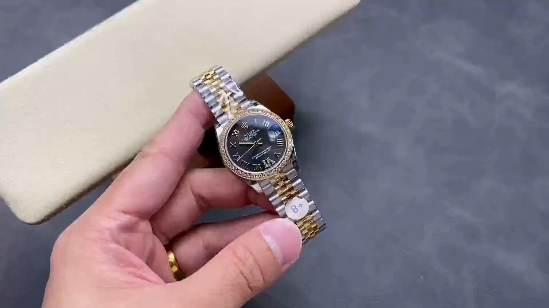 Rolex Datejust 31mm Stainless Steel and Yellow Gold 278383RBR 0018 Grey VI Roman Jubilee - Replica Factory