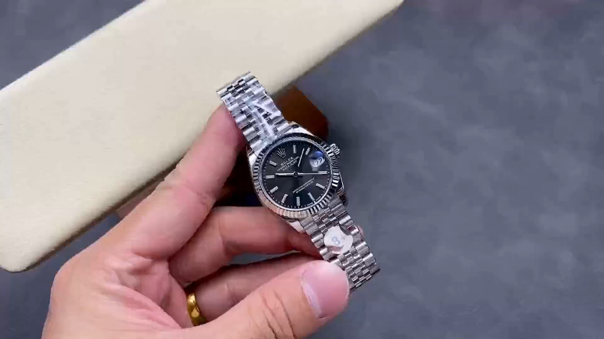 Rolex Datejust 31 White Gold & Steel Dark Grey Dial 278274 0016 Women's Watch - Replica Factory