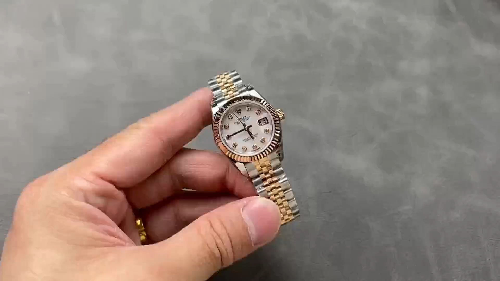 Rolex Datejust 28mm Stainless Steel and Everose Gold 279171 0013 Mop Diamond Jubilee