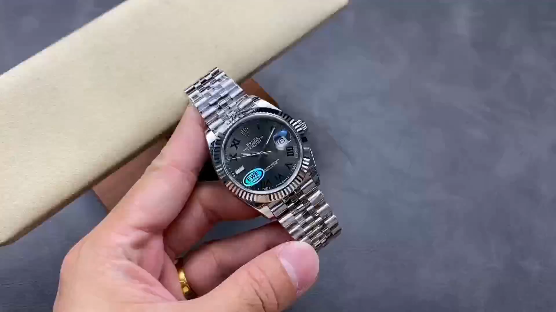 Rolex Datejust 126334 0022 41mm Slate Grey Roman Dial Men's Watch - Video