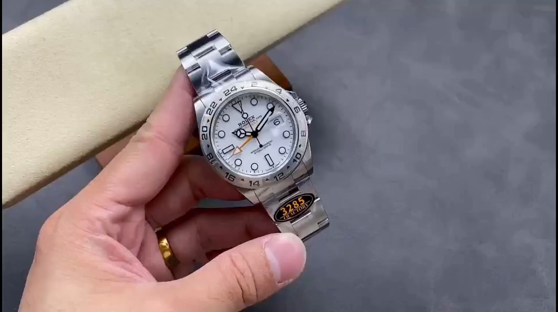 Rolex Explorer II m226570 0001 Stainless Steel White Dial 42MM Mens Replica Watch - Video