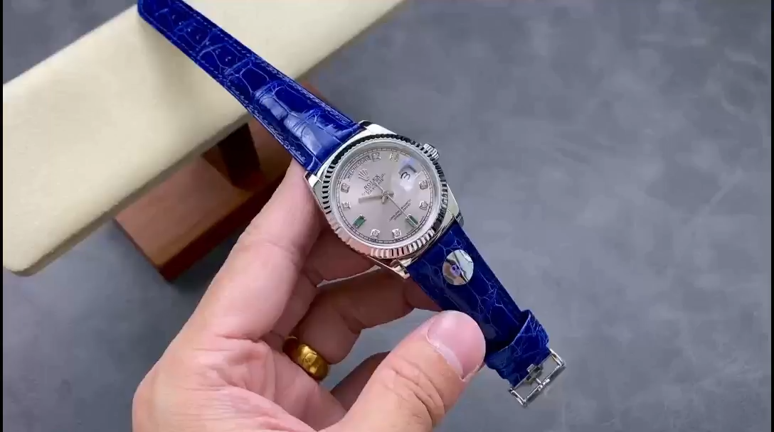 Rolex Day Date 36 White Gold Diamond Rhodium Dial 118139 0053