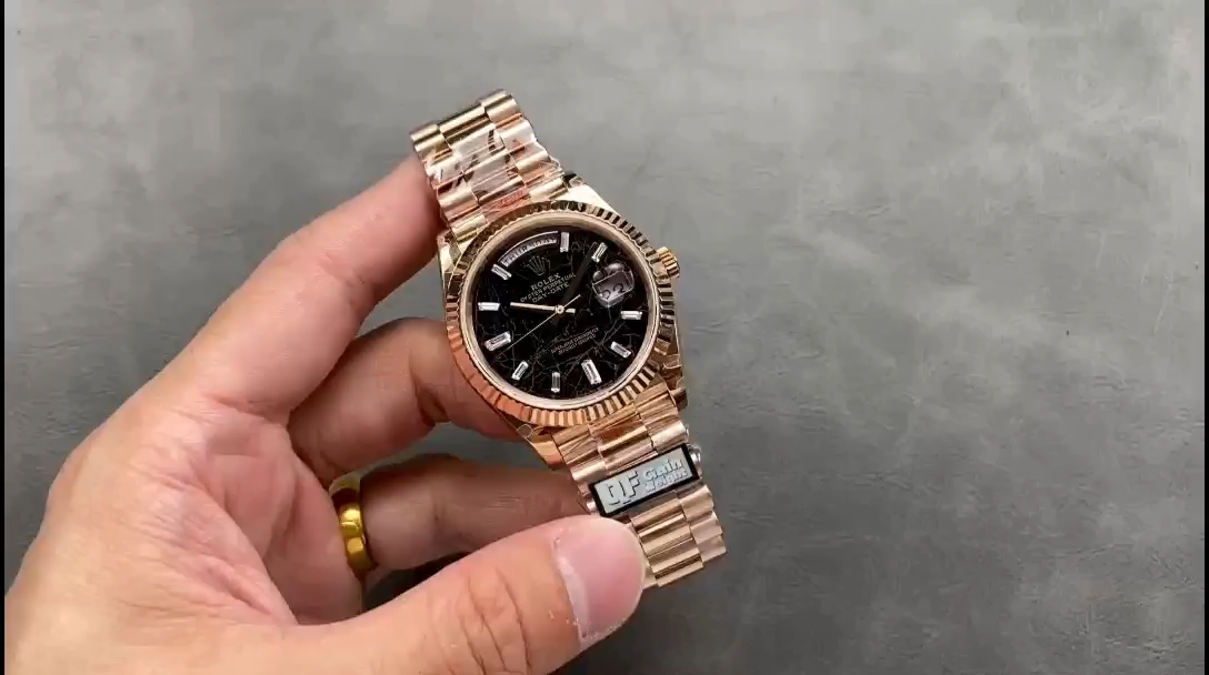 Rolex Day Date 40 Eisenkiesel Baguette Automatic Diamond M228235 0045 Mens Watch