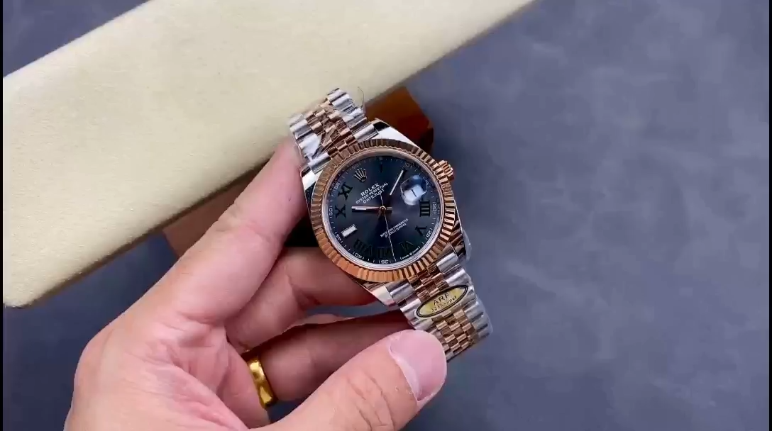 Replica Rolex Datejust 126231 0029 Slate Grey Wimbledon Roman Dial & Fluted Bezel 36mm - Replica Factory