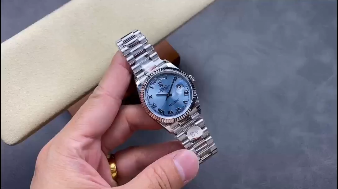 Rolex Day Date 128236 0018 Ice Blue Roman Dial - Replica Factory