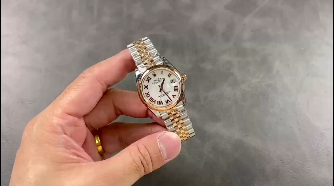 Rolex Datejust 31mm Stainless Steel and Rose Gold 278241 0002 White Roman Jubilee - Replica Factory