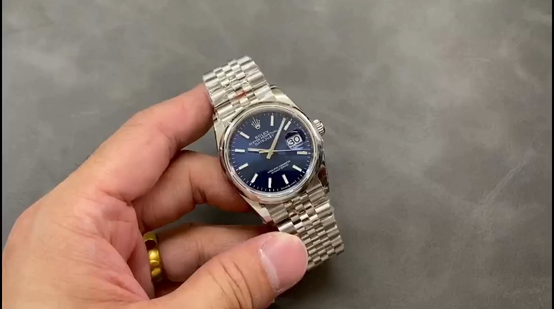 Rolex Datejust 126200 Blue Index Dial Jubilee Stainless Steel 36MM Unisex Replica Watch - Replica Factory