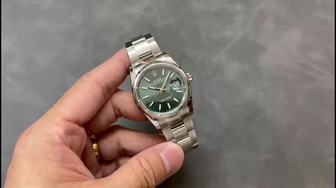 Rolex Datejust 126200 Green Index Dial Stainless steel 36MM Unisex Replica Watch - Replica Factory