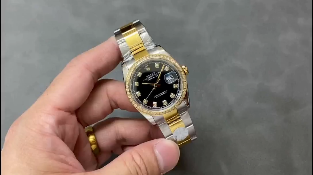 Rolex Datejust 36 Yellow Gold Black Dial m126283rbr 0008 - Replica Factory