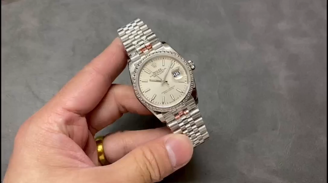 Rolex Datejust 36 White Gold & Diamonds Silver Dial M126284RBR 0005 Women's Watch