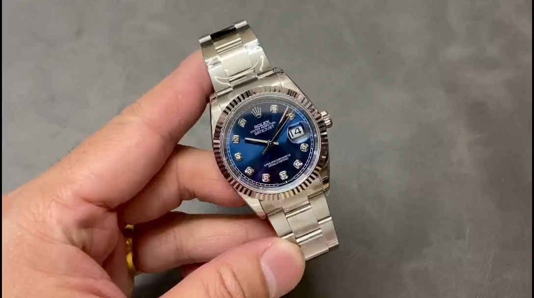 Rolex Datejust 126234 Blue Index Dial Stainless Steel 36MM Unisex Replica Watch - Replica Factory