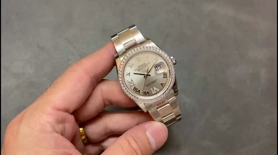 Rolex Datejust 36mm Stainless Steel m126284rbr 0022 Silver Roman VI IX Oyster - Replica Factory
