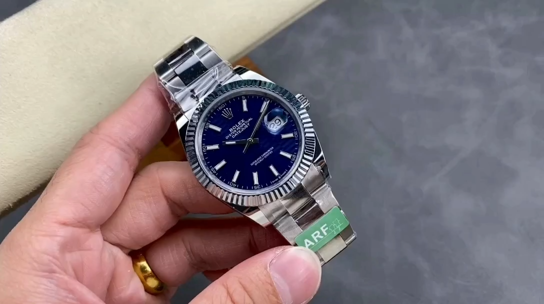 Rolex Datejust 126334 Fluted Bezel Blue Fluted-motif Dial 41MM Mens Replica Watch - Replica Factory