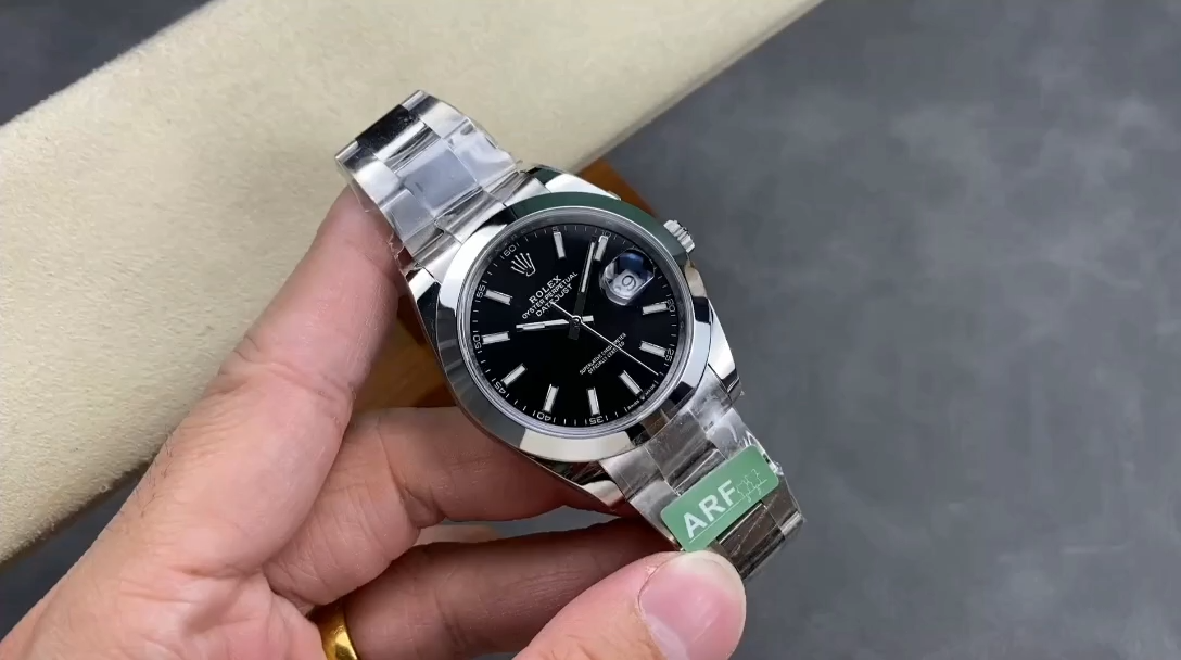 Rolex Datejust 41mm Black Index Oyster Stainless Steel 126300 0011 Men's Watch - Replica Factory