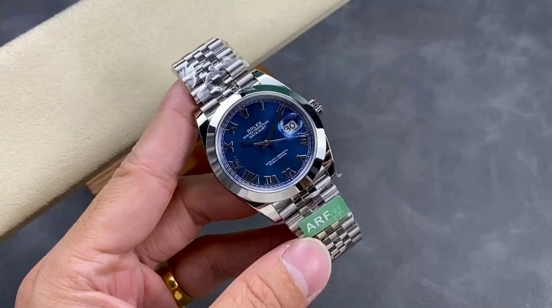 Rolex Datejust 41 Stainless Steel Blue Roman Dial Jubilee Bracelet M126300 0018 Men's Watch - Replica Factory