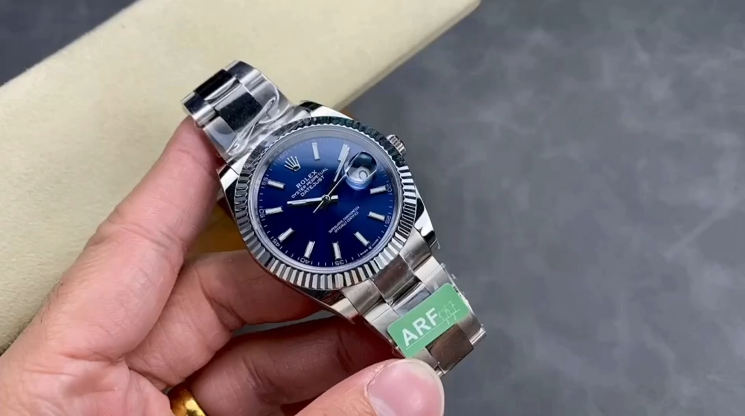 Rolex Datejust 126334 0001 Fluted Bezel Blue Dial 41MM Mens Replica Watch - Replica Factory