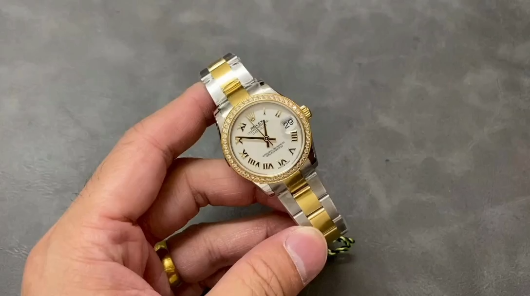 Rolex Datejust 36mm Stainless Steel and Yellow Gold m126283rbr 0016 White Roman Oyster - Replica Factory