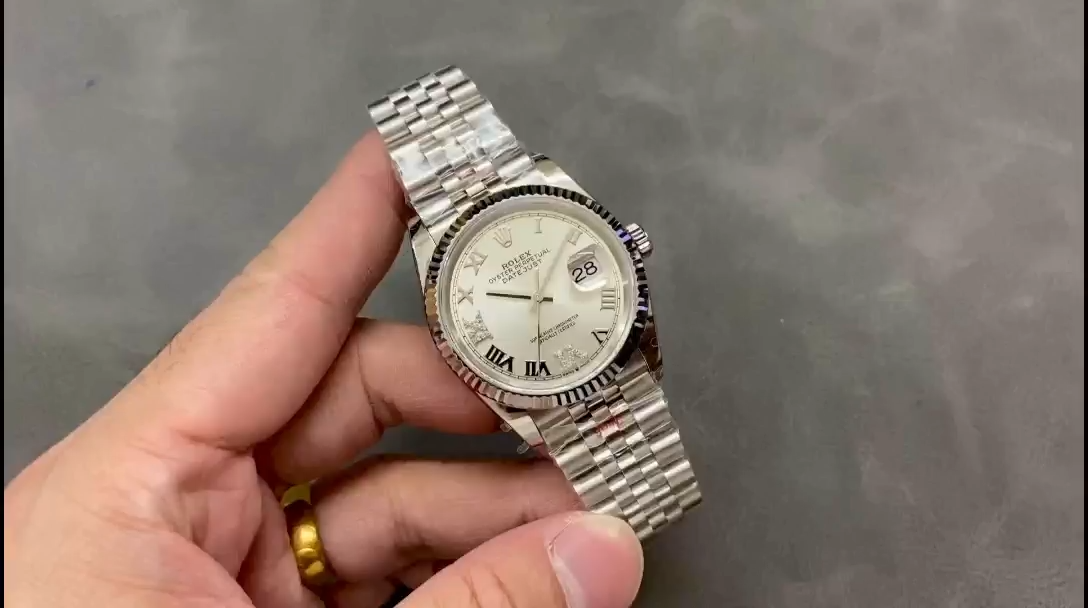 Rolex Datejust 126234 0029 Silver Diamond Roman Dial 36MM Women's Watch