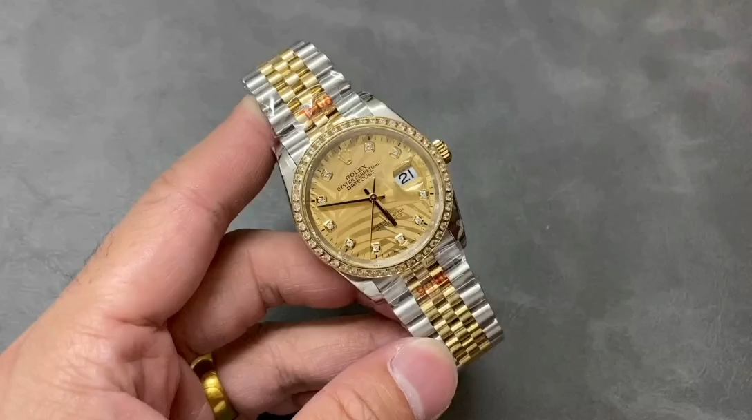 Rolex Datejust 36 Golden Palm Motif 126283RBR 0023 Dial Jubilee Bracelet Watch - Replica Factory