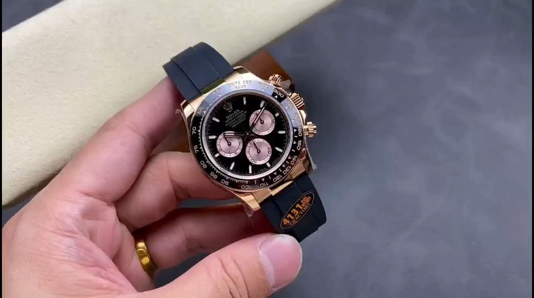 Rolex Cosmograph Daytona 116515LN Rose Gold Black Dial 40mm Mens Replica Watch - Replica Factory