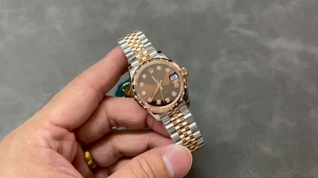 Rolex Datejust 31 Stainless Steel and Rose Gold Chocolate Diamond Dial m278341rbr 0028