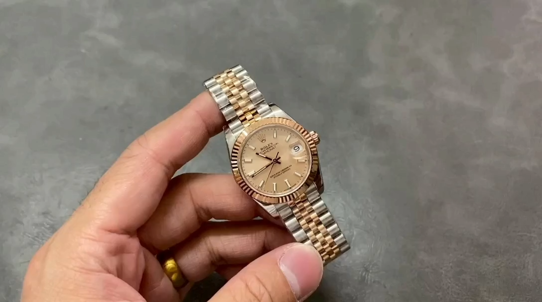 Rolex Datejust 31mm Stainless Steel and Rose Gold m278271 0010 Rose Index Jubilee ladies watch - Replica Factory