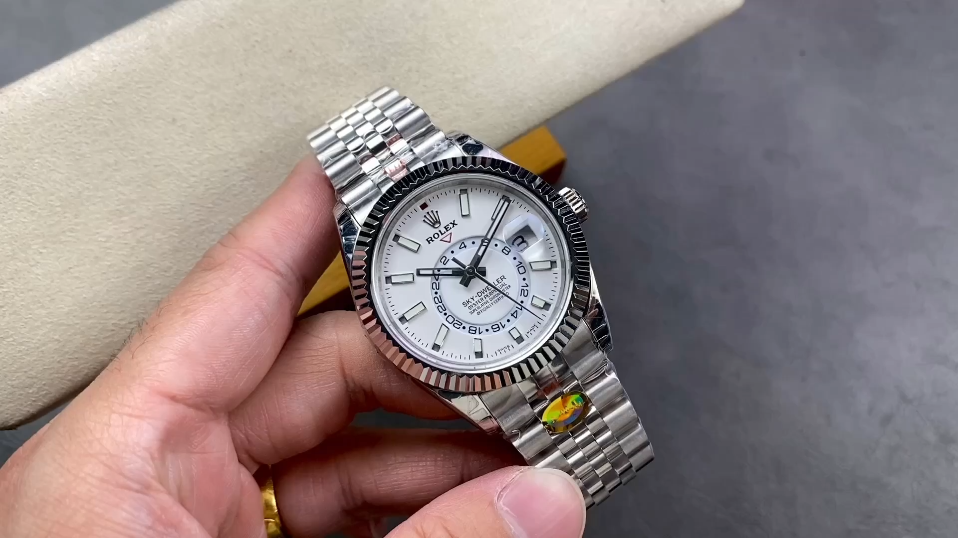 Rolex Sky Dweller 42 White Dial Fluted Bezel M336934 0004 Men's Watch - Video