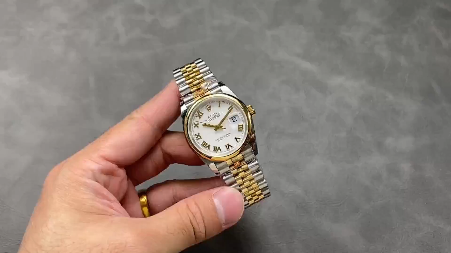 Rolex Datejust 31 Stainless Steel and Yellow Gold White Roman Dial M278243 0002 Women's Watch - Replica Factory