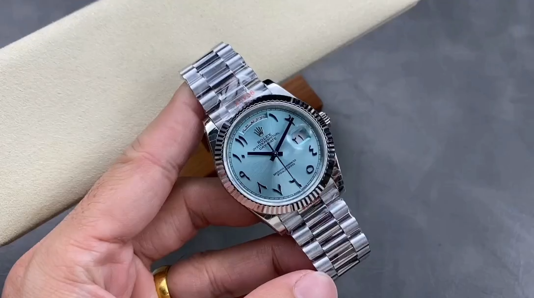 Rolex Day Date 40 228236 Platinum Ice Blue Dial Men's Watch - Replica Factory