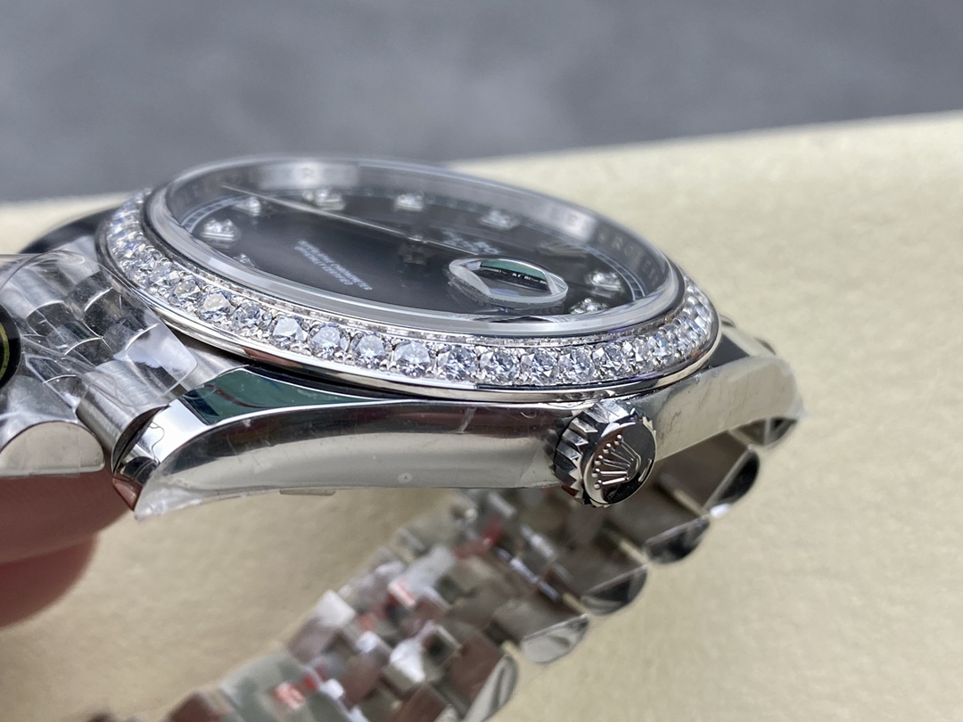 Rolex Datejust Stainless Steel 126284RBR 0019 Black Diamond Jubilee - Replica Factory