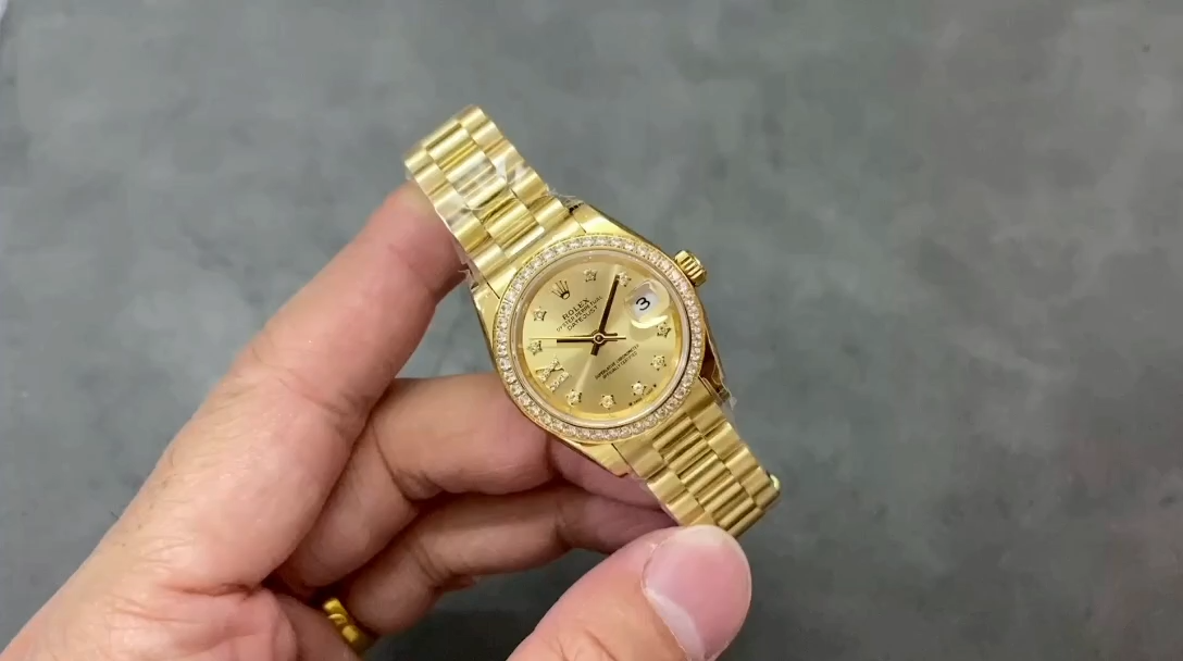 Rolex Datejust 28 Solid 18K Yellow Gold 279138RBR 0006 Women's Watch - Replica Factory