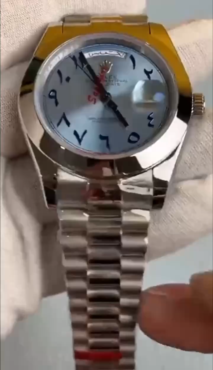 Rolex Day Date President Blue Arabic Dial Dial M228206 0025 Men's Watch - Replica Factory