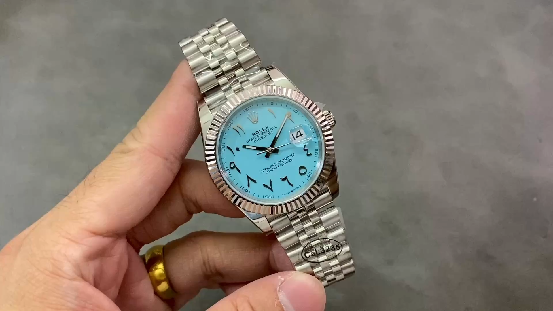 Rolex Datejust 41 Ice Blue Dial with Fluted Bezel 126334 Men's Watch - Replica Factory